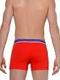 Мужские трусы макси в спортивном стиле красного цвета HOM Flag 08868cW1c2